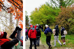 © Kanchan Maharaj / LEAF: Fall/winter session participants walking and Brenna(© 2018 Kanchan Maharaj / LEAF)