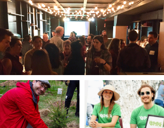 Images of LEAF volunteers and party goers