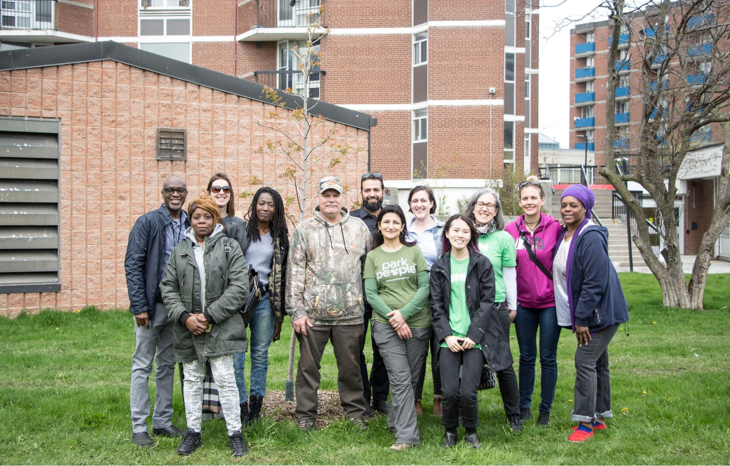 TCHC Planting and Stewardship Initiative partners and participants gather(© 2019 Toronto Community Housing)