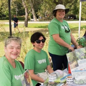 LEAF volunteers hosting an outreach table at the Long Branch Tree Festival in September, 2019 