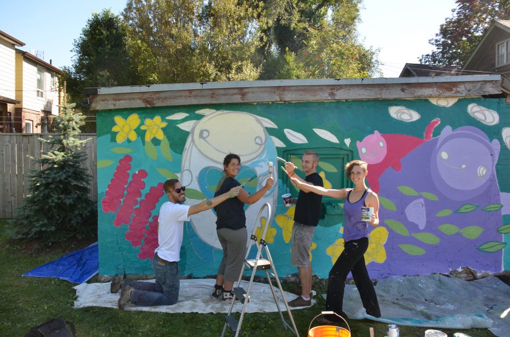 Painting the LEAF Mural