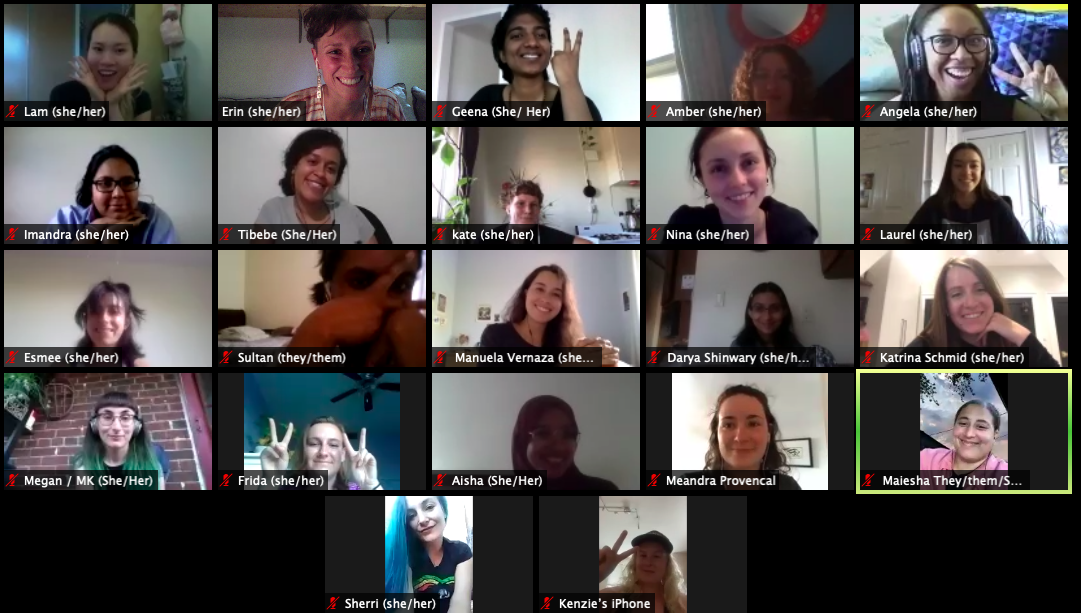 Our young urban forest leaders cohort virtual zoom meeting